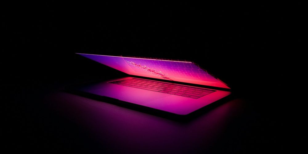 purple and pink light illustration
